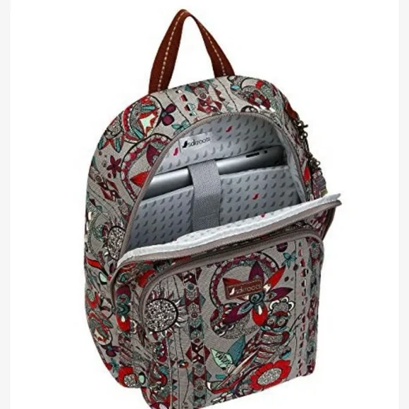 Sakroots Owl print Artists Circle Women's Backpack - Picture 3 of 16